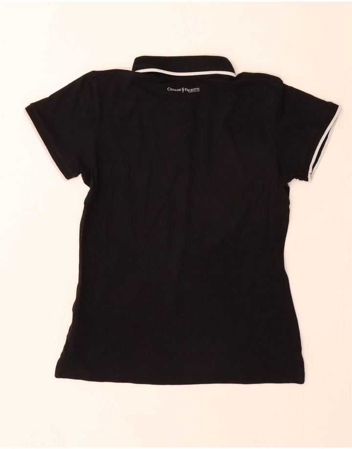 Polo da donna Cesare Paciotti UK 12 cotone medio nero
