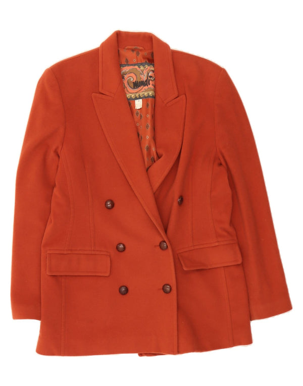 MONDI Womens Double Breasted Blazer Jacket EU 38 Medium Orange New Wool