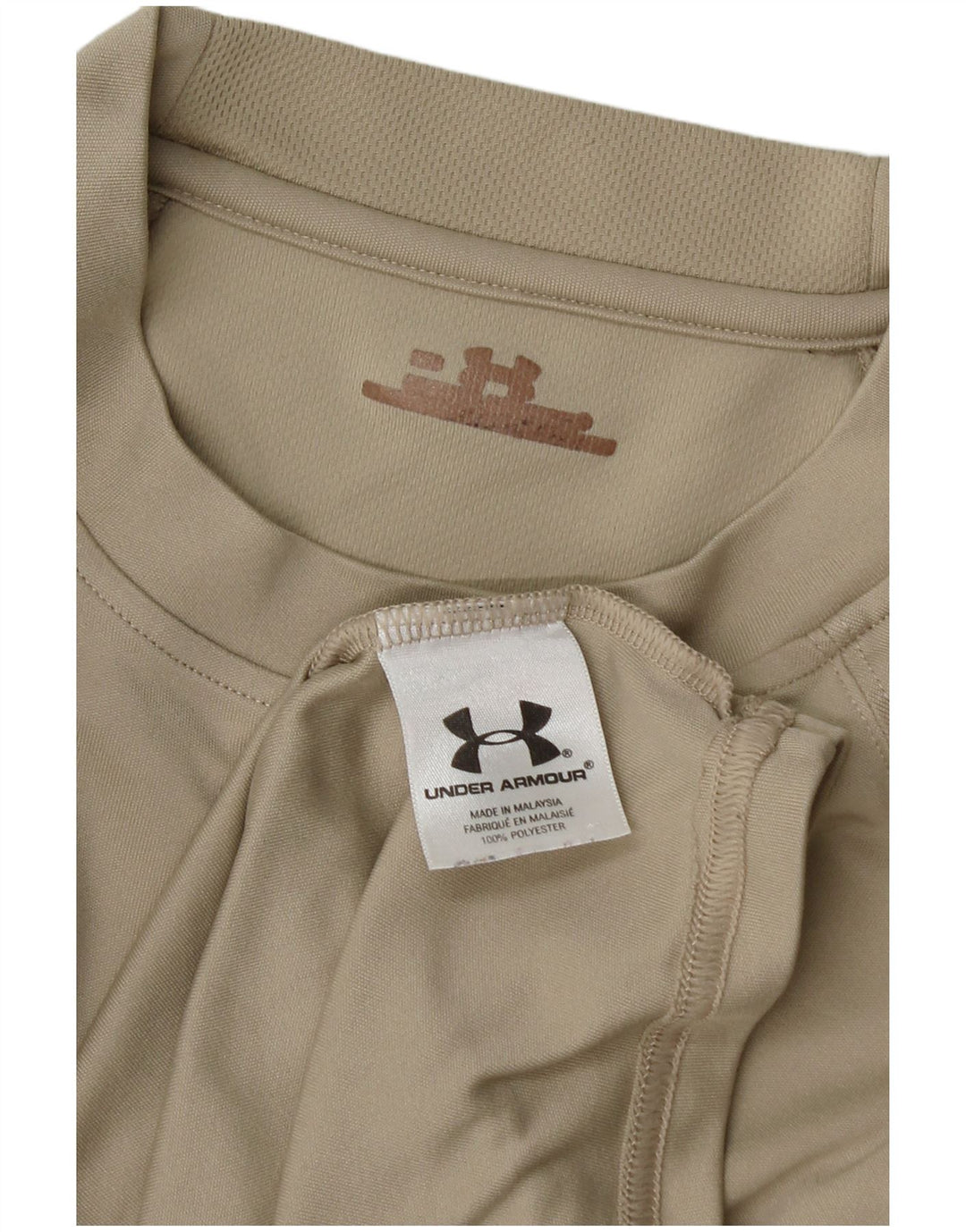 T-shirt da uomo Under Armour Top grande in poliestere beige