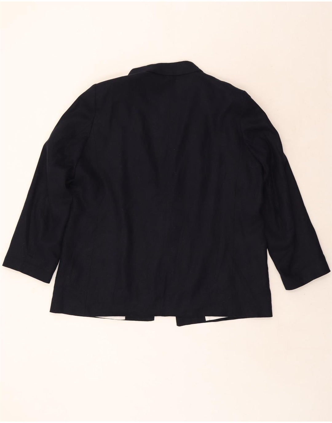 Giacca blazer aperta da donna Zara UK 20 2XL lino blu navy