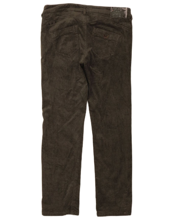 Pantaloni slim da donna in velluto a coste Armani W30 L29 cotone kaki