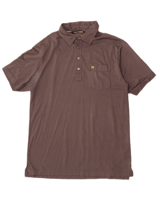 Polo da uomo Travis Mathew in cotone grigio medio