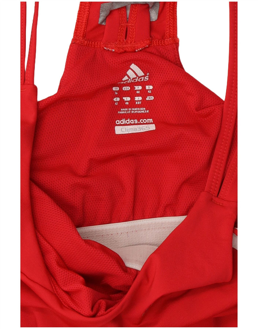 Canotta ADIDAS Clima 365 da donna UK 16 grande rossa