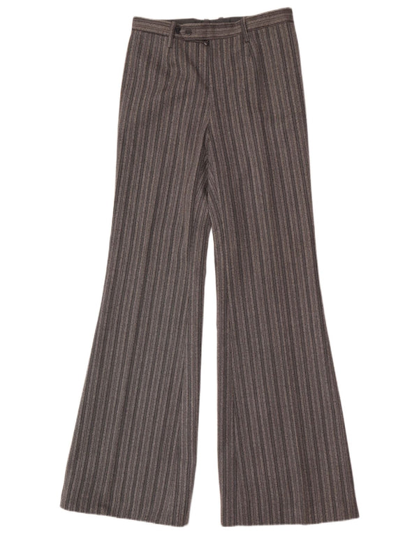 Pantaloni casual svasati da uomo vintage W28 L34 a righe grigie