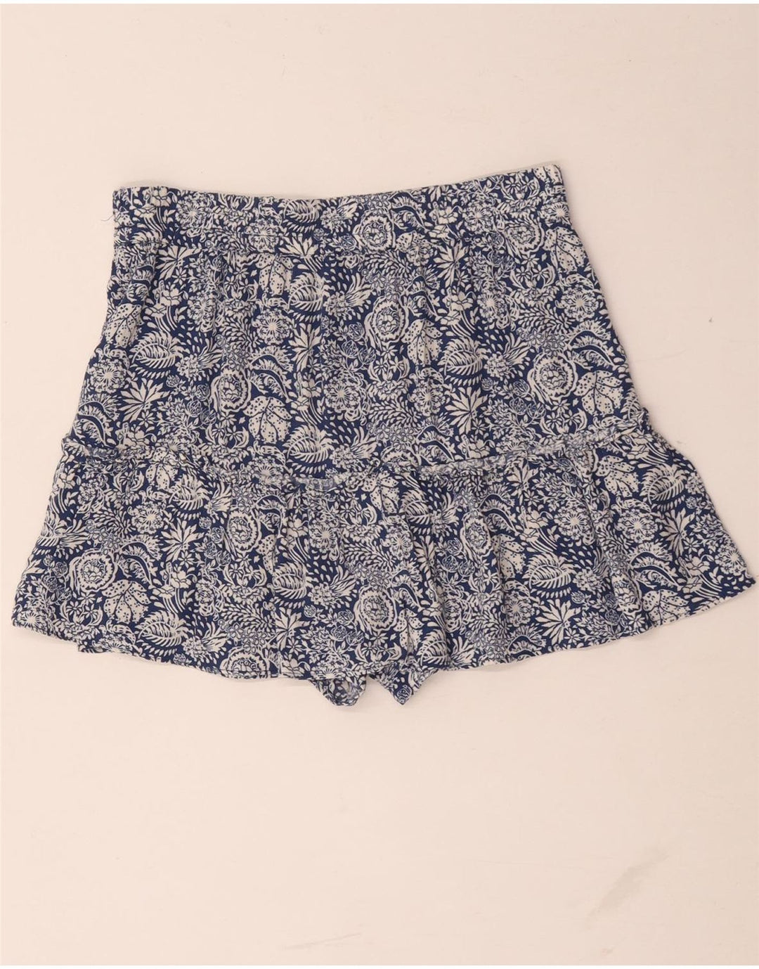 Pantaloncini a vita alta da donna Zara medi W28 blu floreale