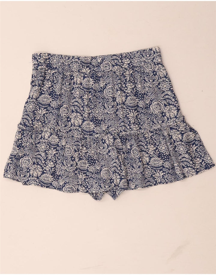 Pantaloncini a vita alta da donna Zara medi W28 blu floreale