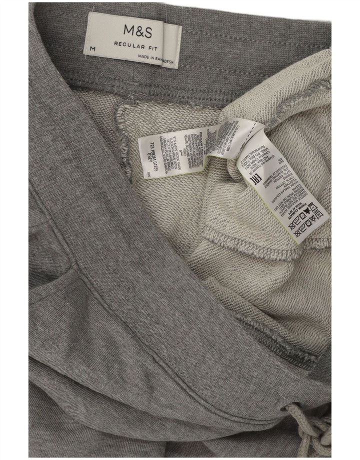Pantaloncini sportivi vestibilità regolare da uomo Marks & Spencer in cotone grigio medio