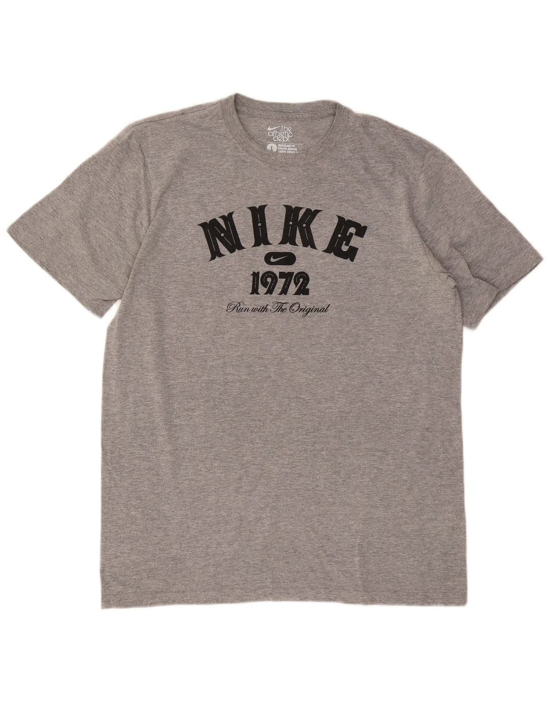 T-shirt grafica Nike da uomo con vestibilità regolare, top grande, grigio chiazzato