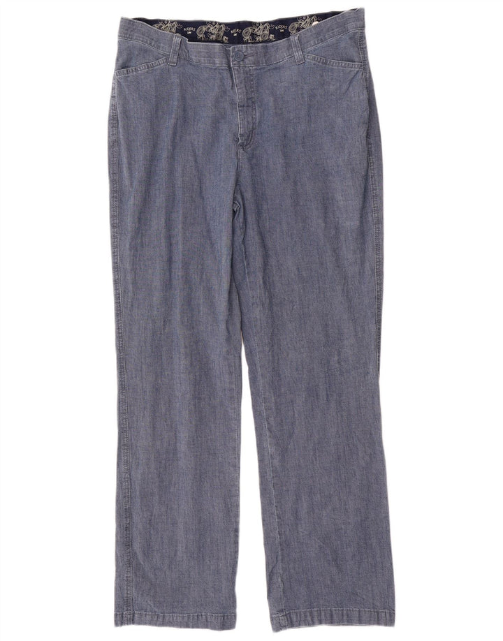 Pantaloni casual a vita alta da motociclista da donna LEE US 18 2XL W36 L31 Blu