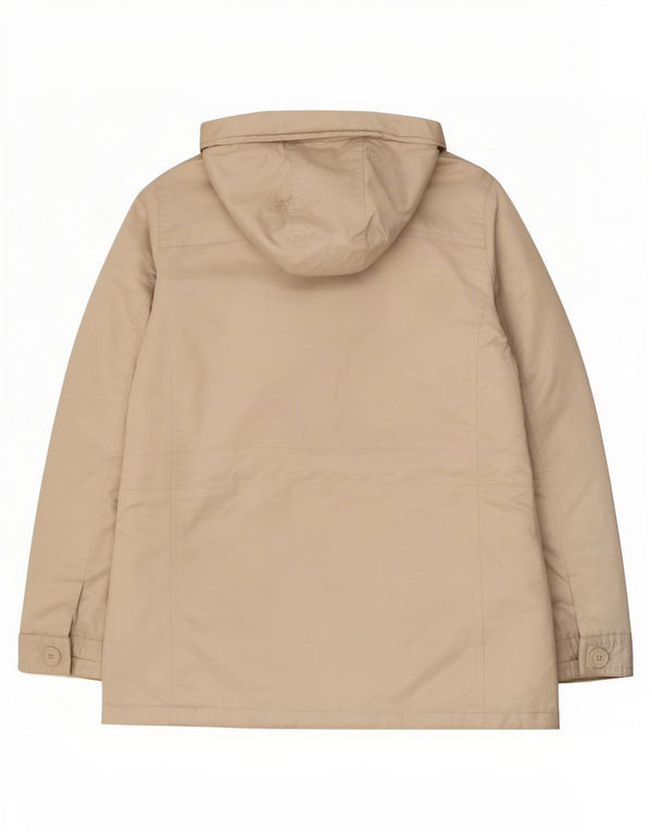 Gap Womens Hooded Windbreaker Jacket UK 14 Medium Off White