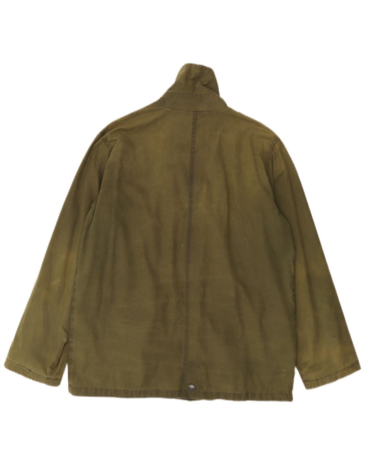 Giacca da uomo in cotone cerato Crane UK 38 Cotone verde medio