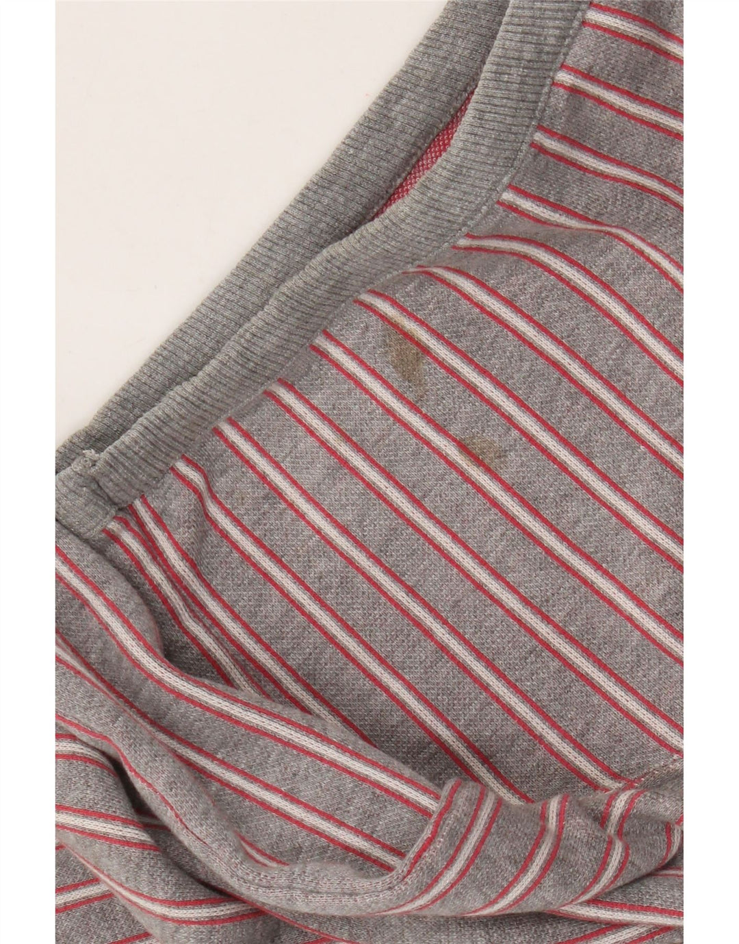 T-shirt da uomo Mustang Top XL in cotone a righe grigie