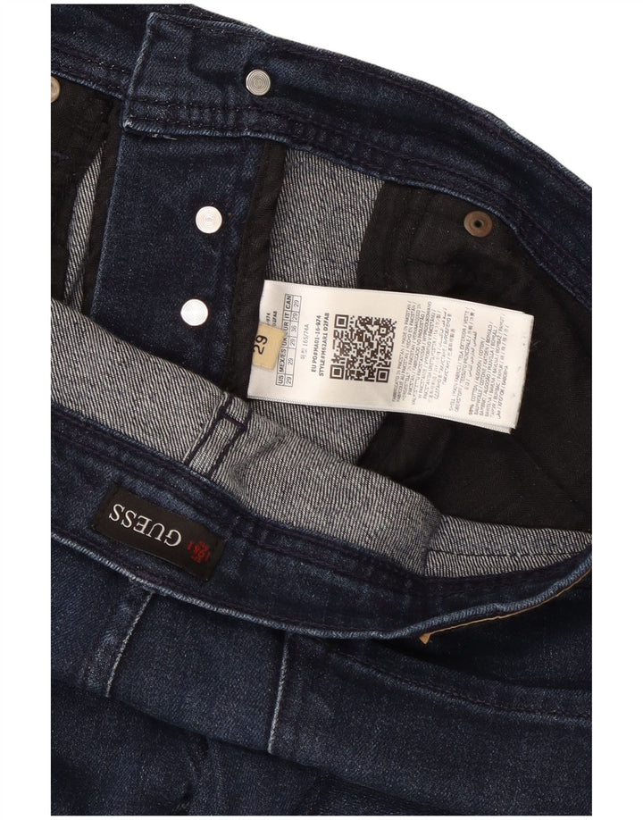 Jeans slim da uomo GUESS W29 L28 in cotone blu navy