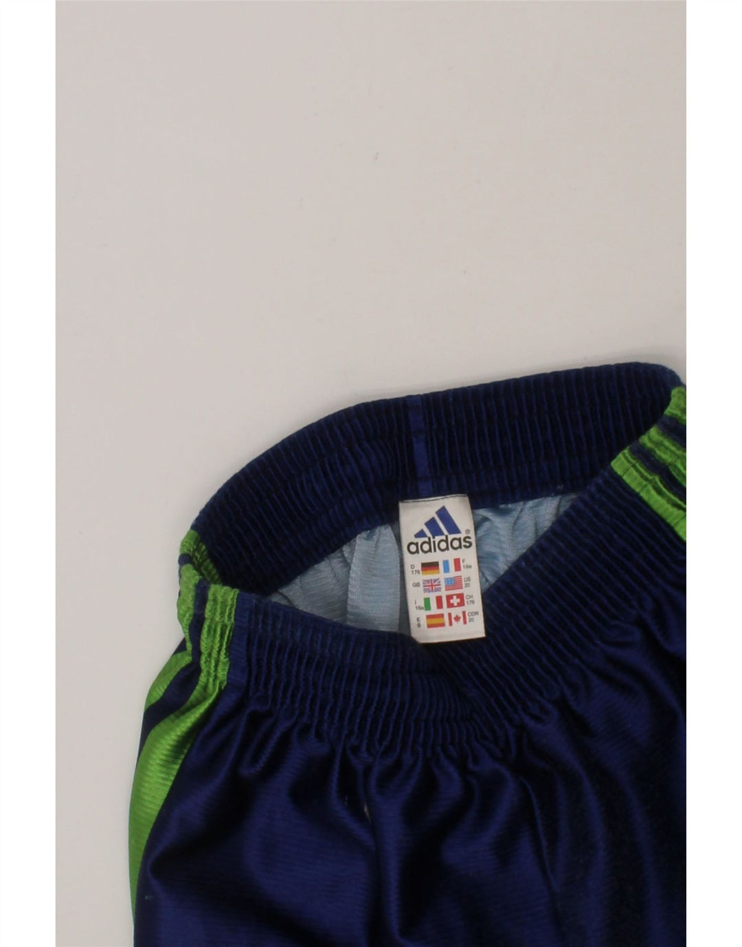 ADIDAS Boys Sport Shorts 15-16 Years  Navy Blue Polyester Vintage Adidas and Second-Hand Adidas from Messina Hembry 