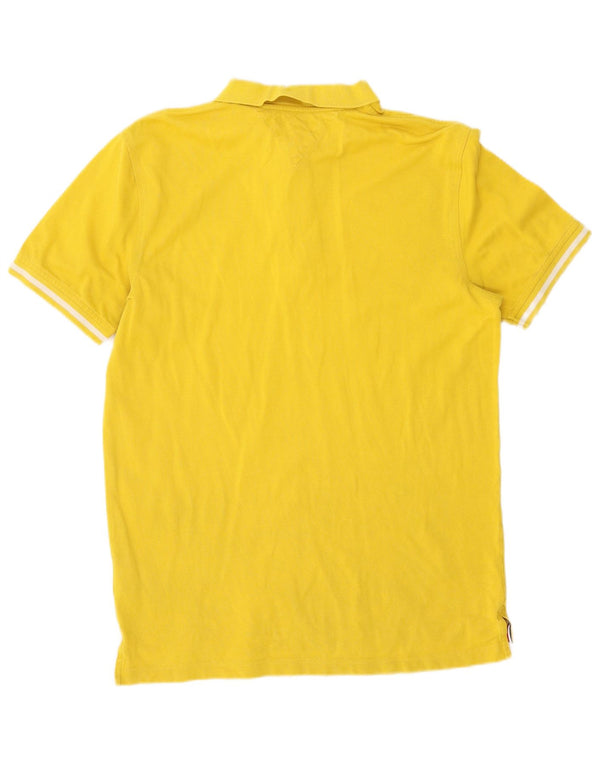 Polo da uomo Regular Fit Tommy Hilfiger Large in cotone giallo