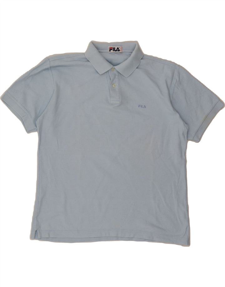 FILA Mens Polo Shirt IT 50 Medium Blue Vintage Fila and Second-Hand Fila from Messina Hembry 