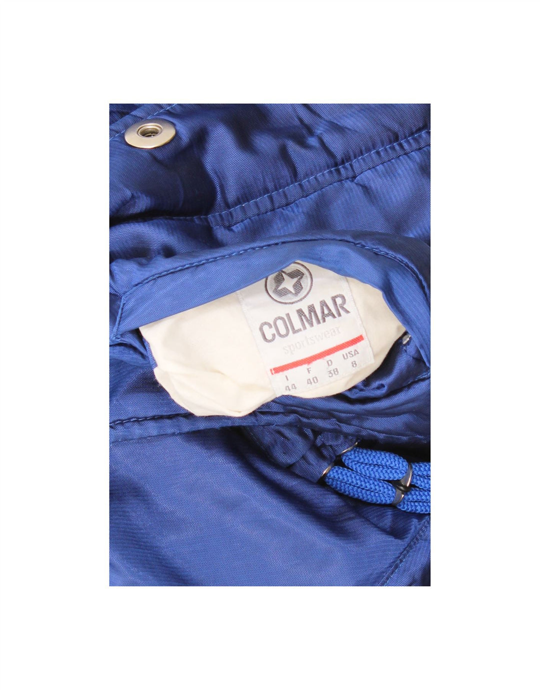 COLMAR Womens Reversible Padded Coat IT 44 Medium Blue Nylon