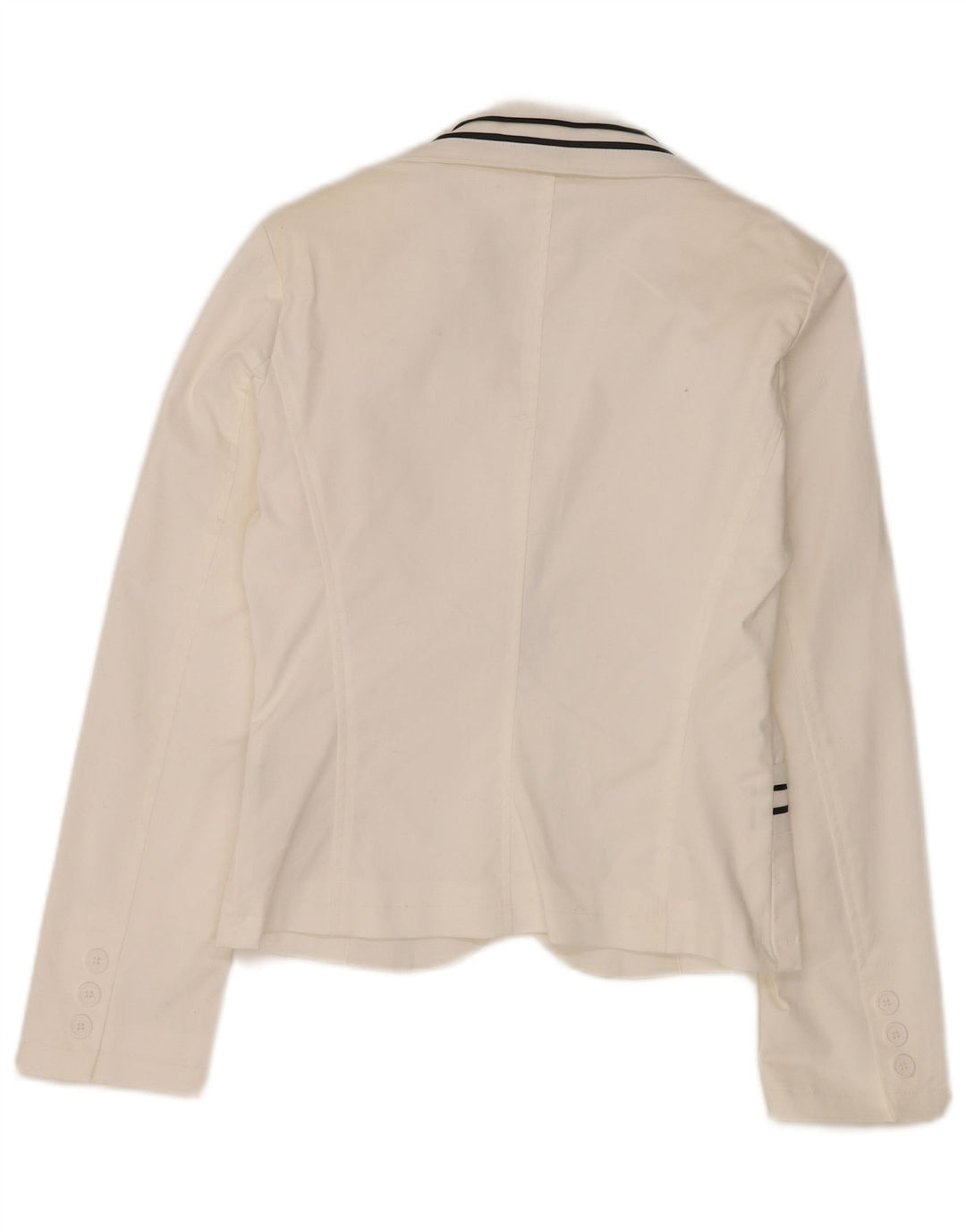 Giacca blazer vintage da donna a 1 bottone IT 44 cotone bianco medio
