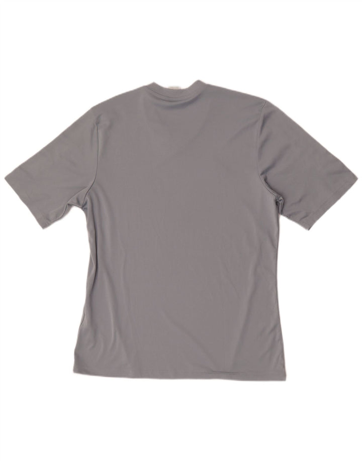 T-shirt da uomo Adidas Top grande in poliestere grigio