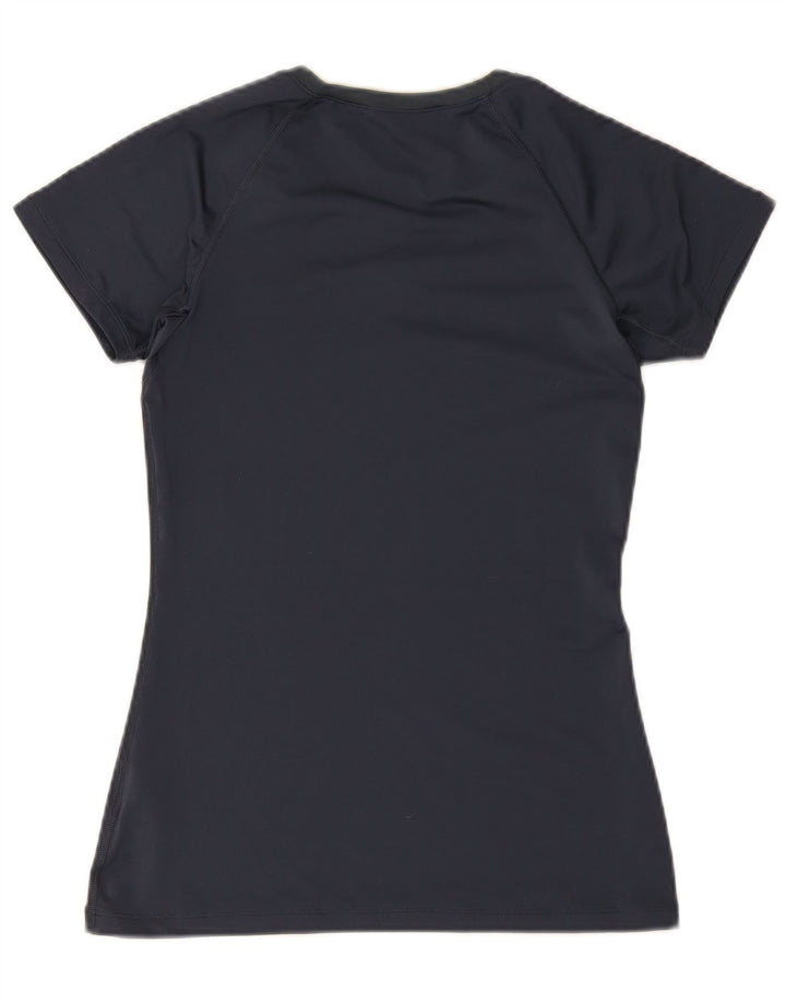 T-shirt da donna Nike Dri Fit Top UK 12 medio blu navy poliestere