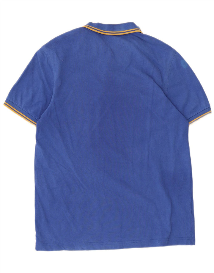 Polo da uomo Fred Perry in cotone blu medio