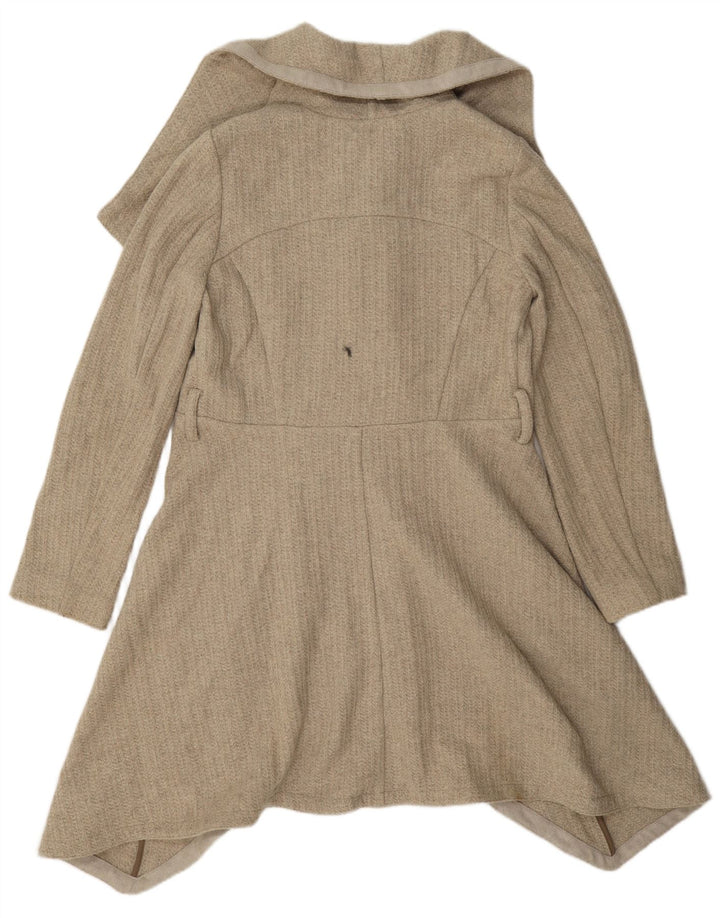 Soprabito aperto oversize da donna Oasis UK 10 piccolo in lana beige