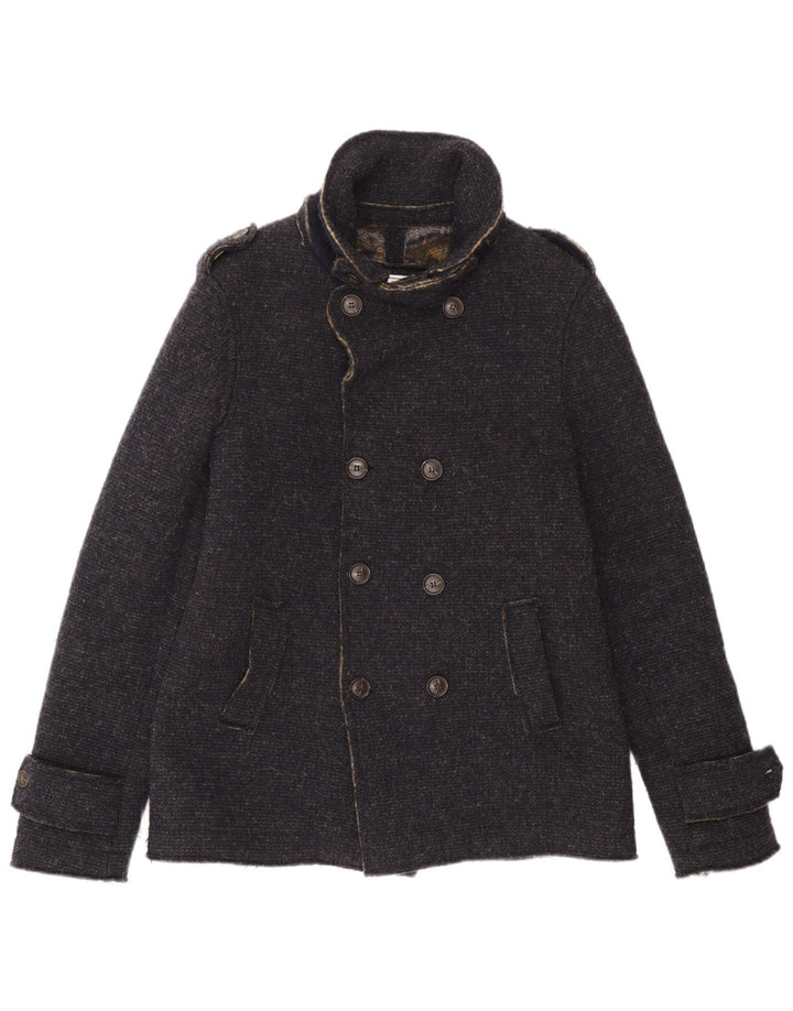 Cappotto da marinaio da uomo misto UK 40 grande poliestere blu navy