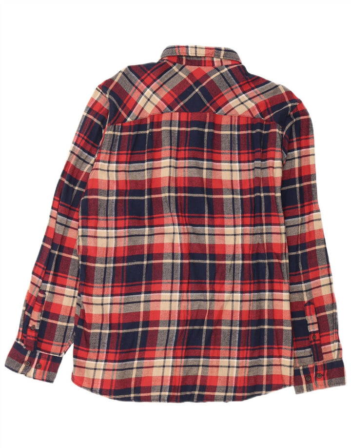 Camicia da uomo in flanella Jack & Jones XL in cotone a quadri blu navy