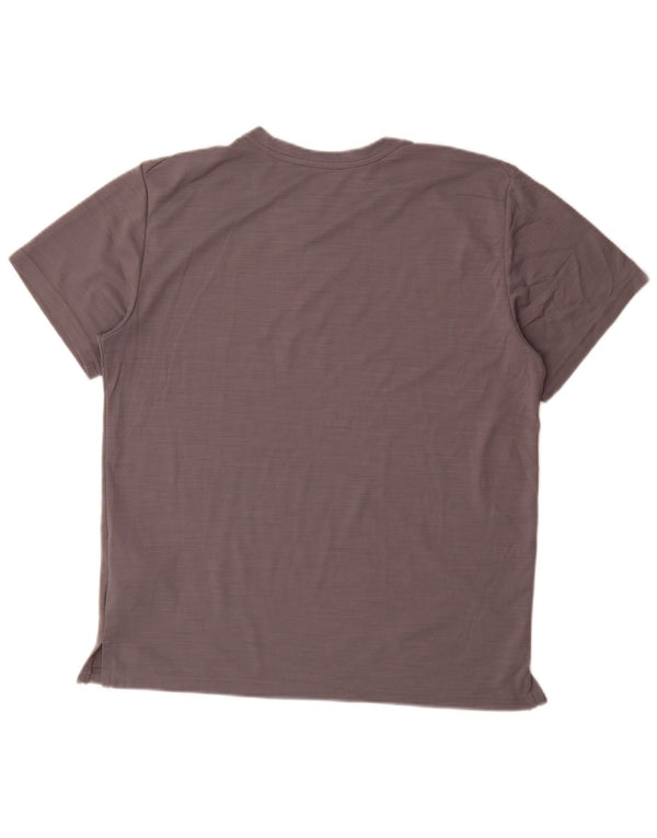 T-shirt Nike Dri Fit da uomo in poliestere chiazzato grigio medio