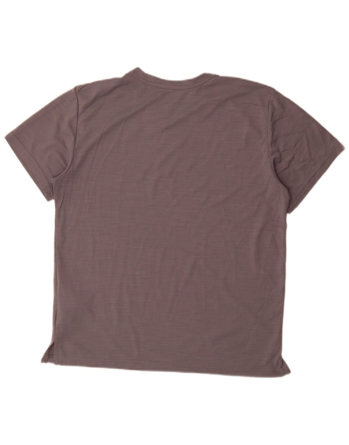 T-shirt Nike Dri Fit da uomo in poliestere chiazzato grigio medio