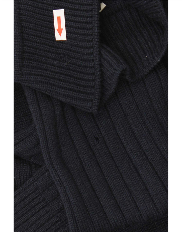 Maglione cardigan da uomo Ranger IT 50 Lana vergine color block blu navy medio