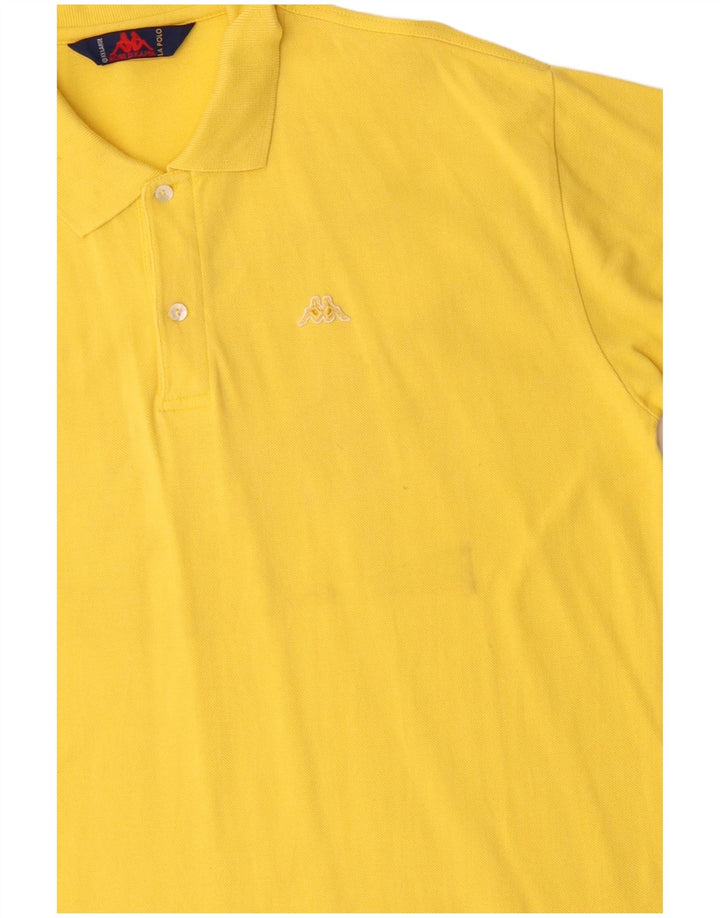 Polo da uomo KAPPA 2XL in cotone giallo