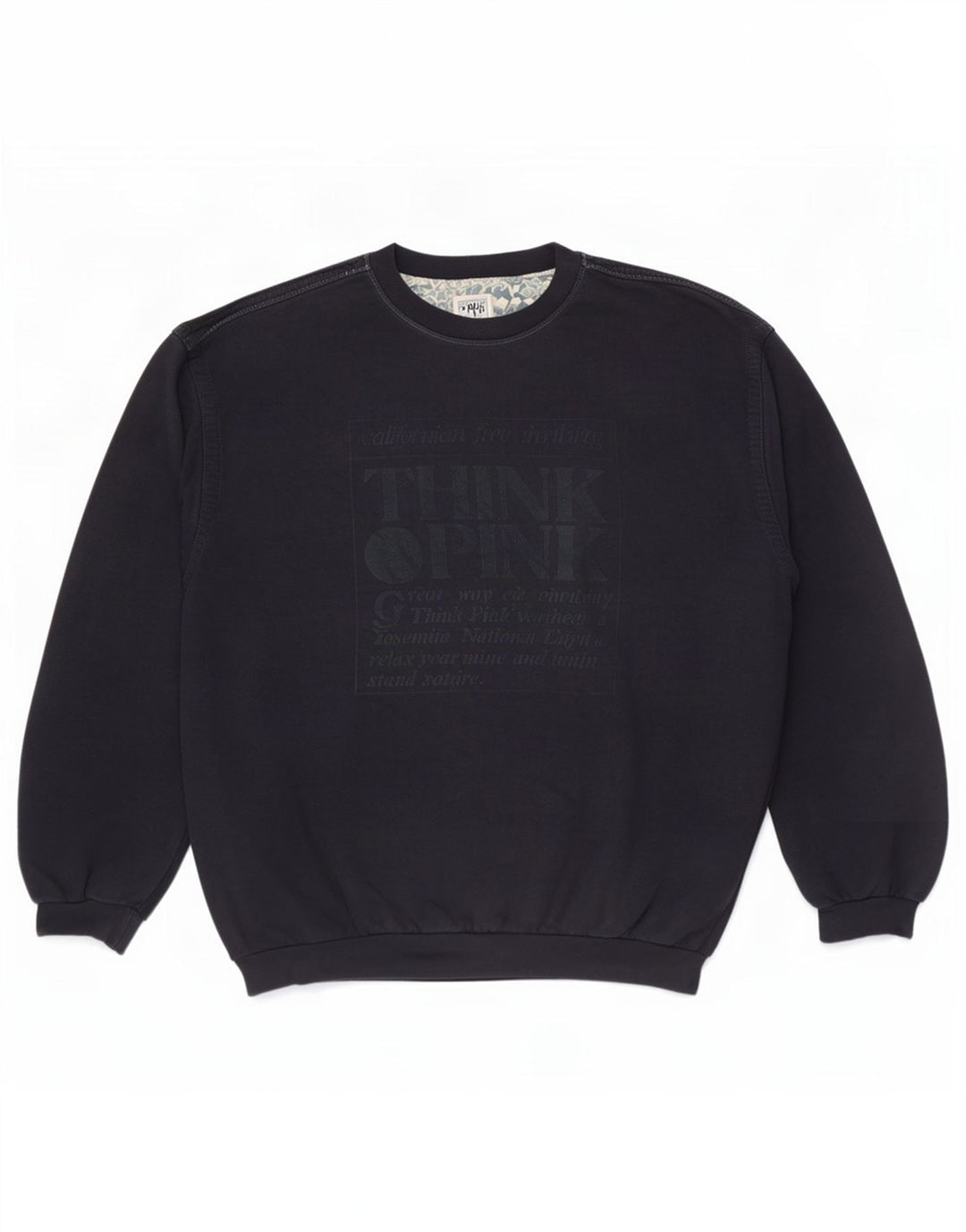 Felpa grafica da uomo Think Pink 2XL Blu navy