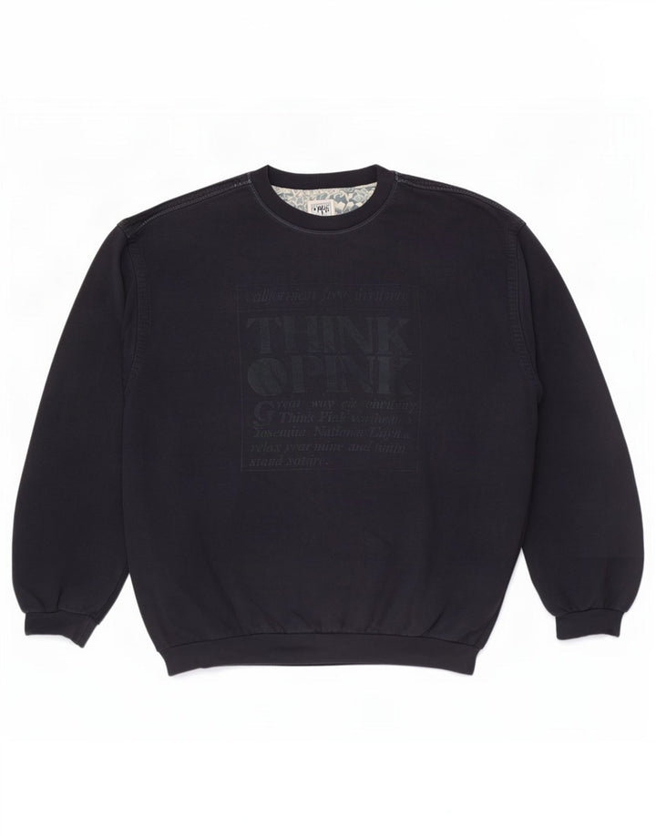 Felpa grafica da uomo Think Pink 2XL Blu navy