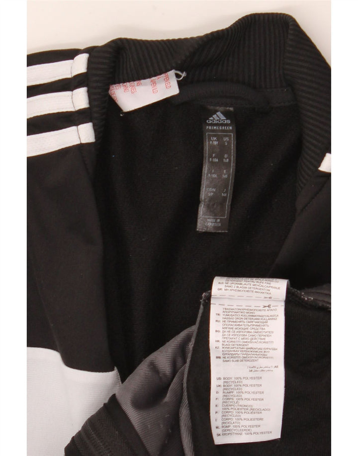 Giacca da tuta da ragazzo Adidas 9-10 anni in poliestere color block nero