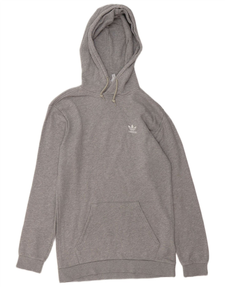 Maglione con cappuccio da uomo ADIDAS piccolo in cotone chiazzato grigio