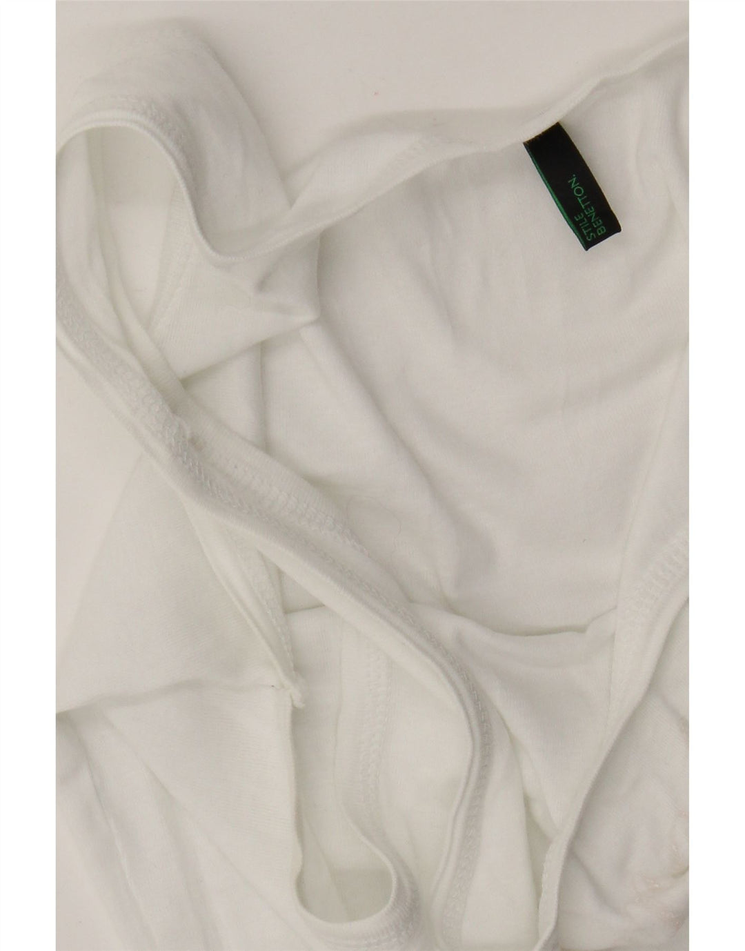 Canottiera grafica da donna Benetton UK 6 XS bianca