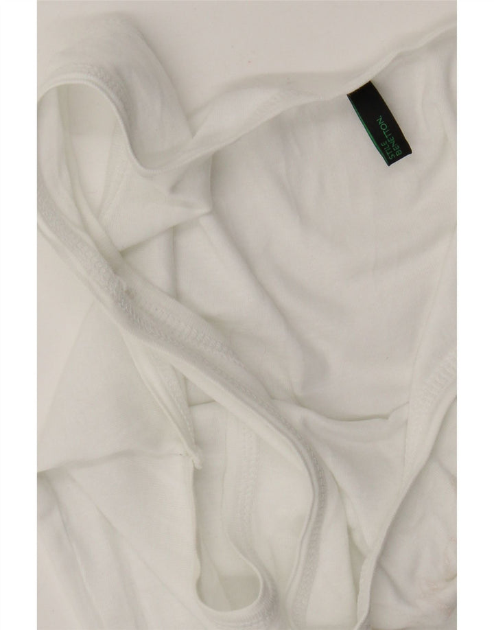 Canottiera grafica da donna Benetton UK 6 XS bianca