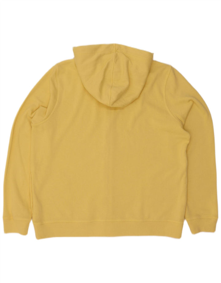 Maglione con cappuccio e zip da uomo Fat Face grande in cotone giallo