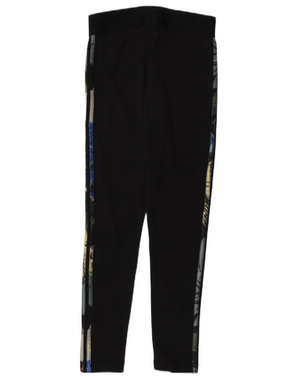 Leggings grafici da donna ADIDAS UK 8/10 Small Black Floral