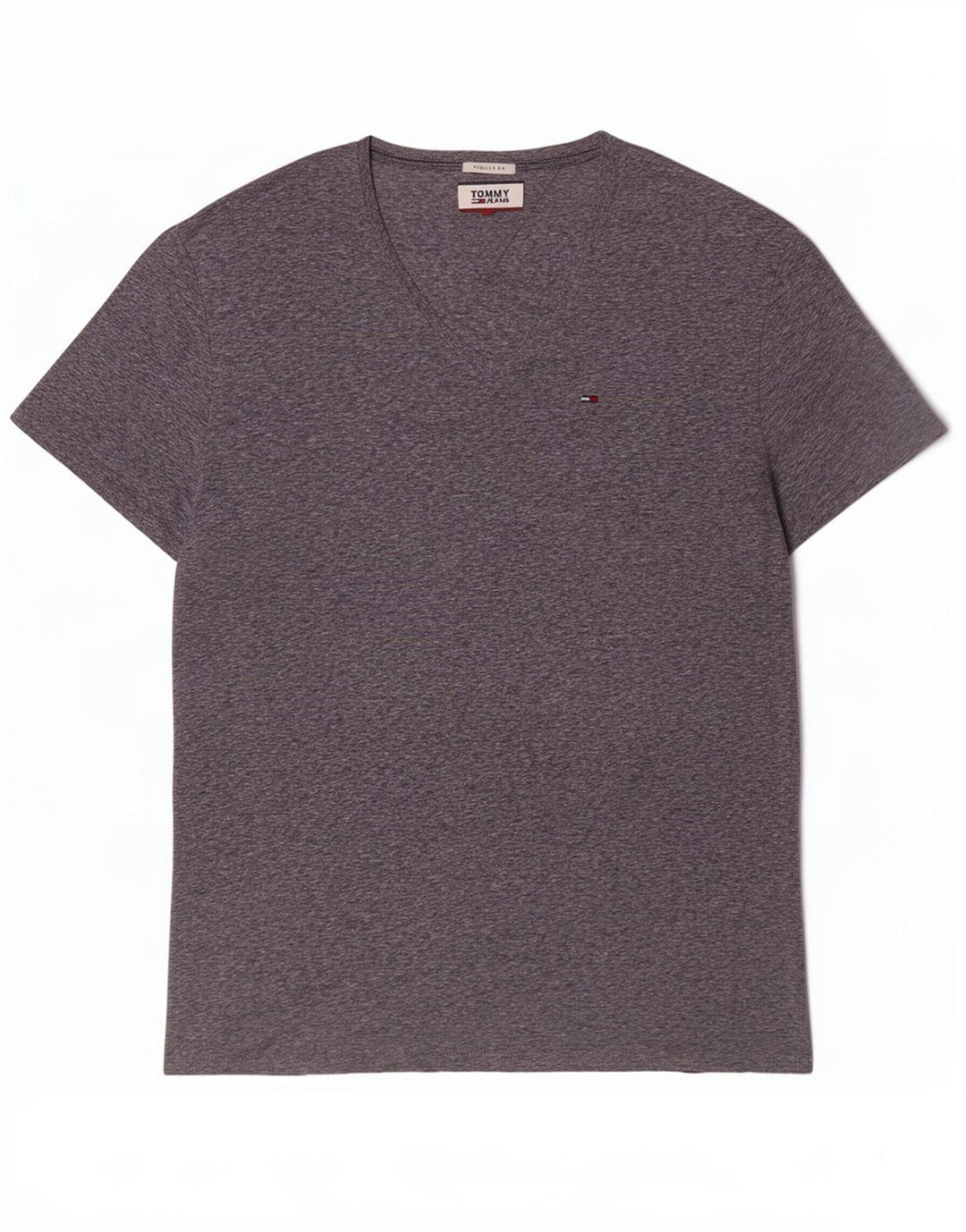 T-shirt da uomo vestibilità regolare Tommy Hilfiger Top XL poliestere chiazzato grigio