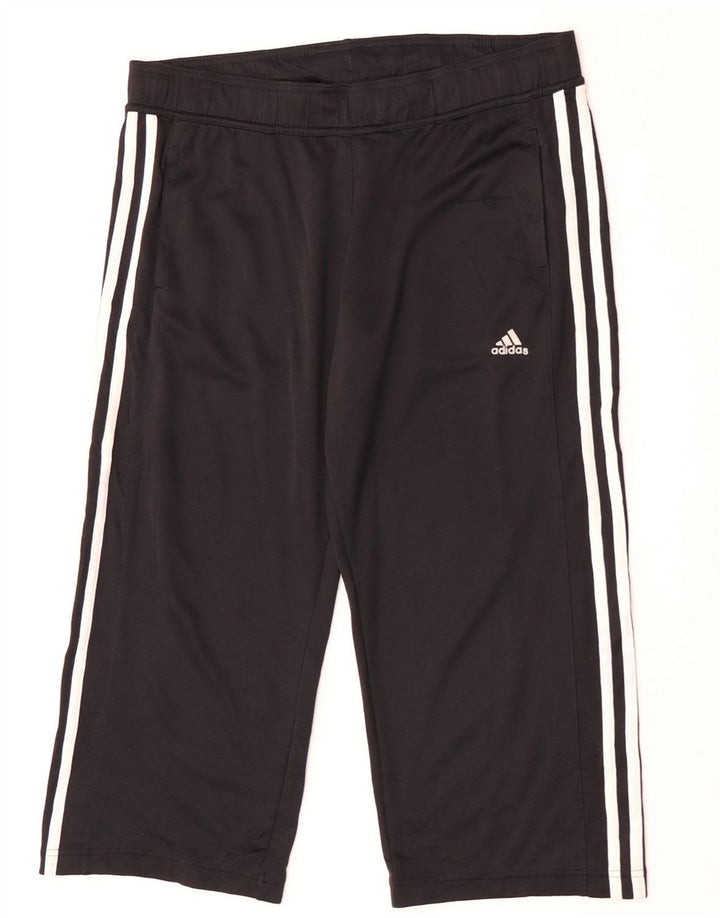 Pantaloni da tuta Adidas Capri da donna UK 14 poliestere nero medio