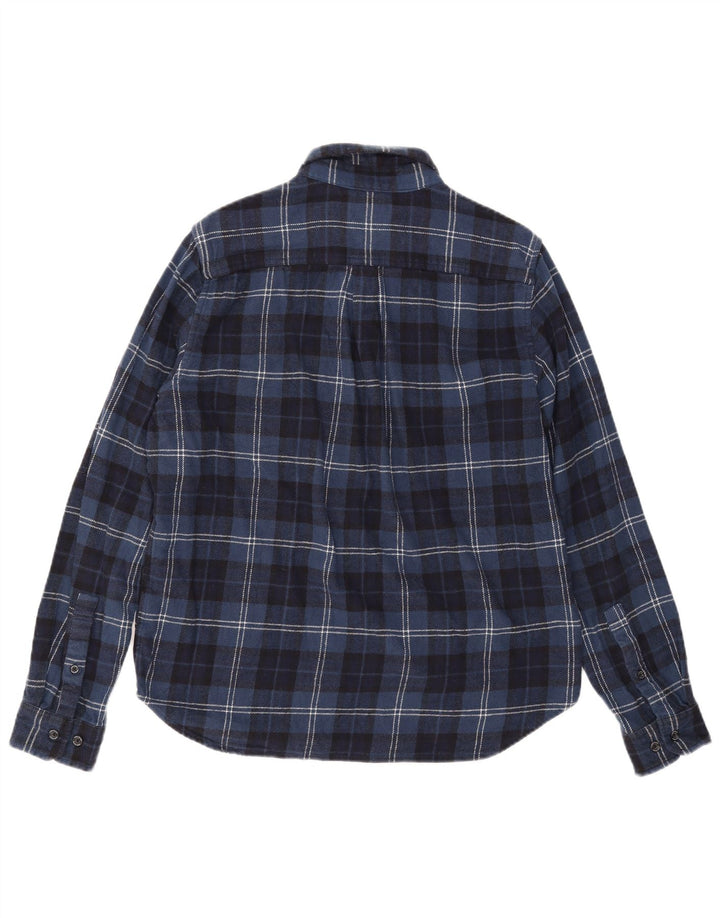 Eddie Bauer Camicia da uomo in flanella di cotone a quadri blu navy grande