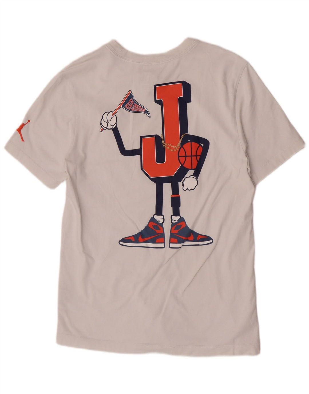 T-shirt grafica da uomo con vestibilità standard Jordan, top in cotone bianco medio