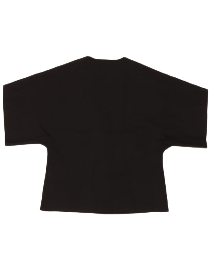 Top corto a maniche corte da donna Zara UK 12 poliestere nero medio