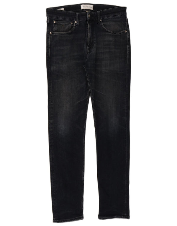 Jeans skinny da uomo Calvin Klein W32 L30 cotone blu navy