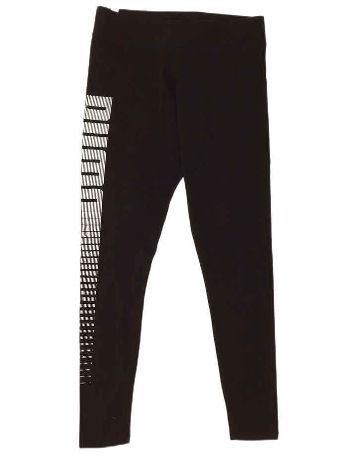 Leggings grafici da donna Puma UK 16 grande cotone nero