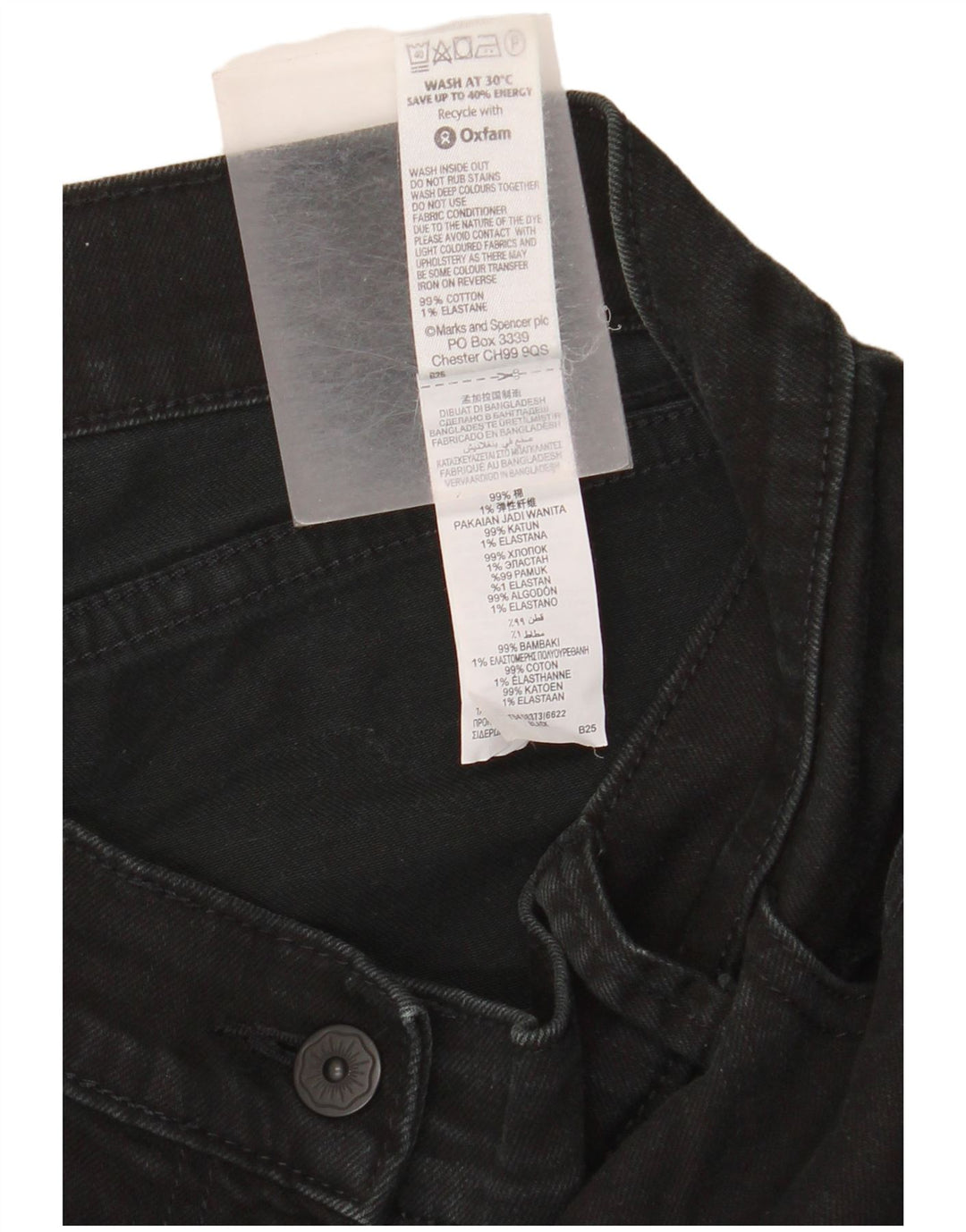 Jeans Bootcut da donna Marks & Spencer UK 14 Large W32 L30 Cotone nero