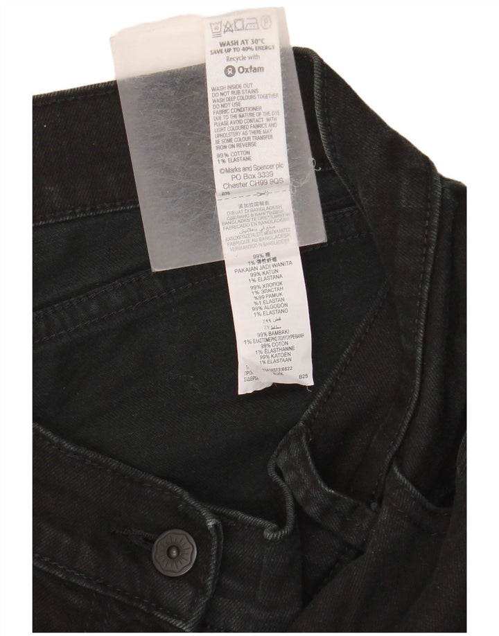Jeans Bootcut da donna Marks & Spencer UK 14 Large W32 L30 Cotone nero