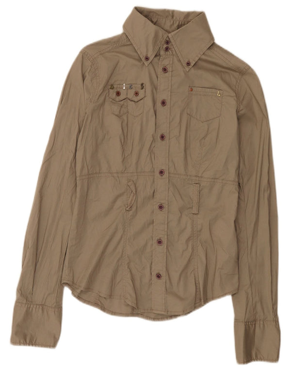 Camicia da donna Diesel UK 10 piccola in cotone grigio